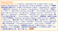 BlogPeople「本日お誕生日のBlogサイト」